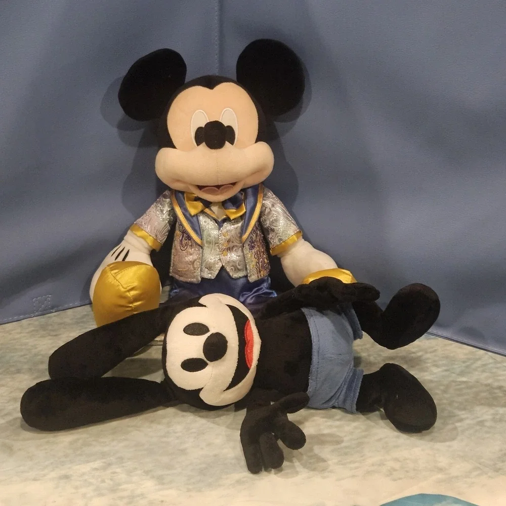 Disney Beginnings Plush Bundle Oswald Lucky Rabbit Mickey Mouse 50th Anniversary
